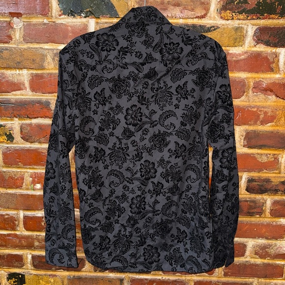 DAY & AGE Black Floral Patterned Button Shirt, Size Medium - Picture 3 of 4